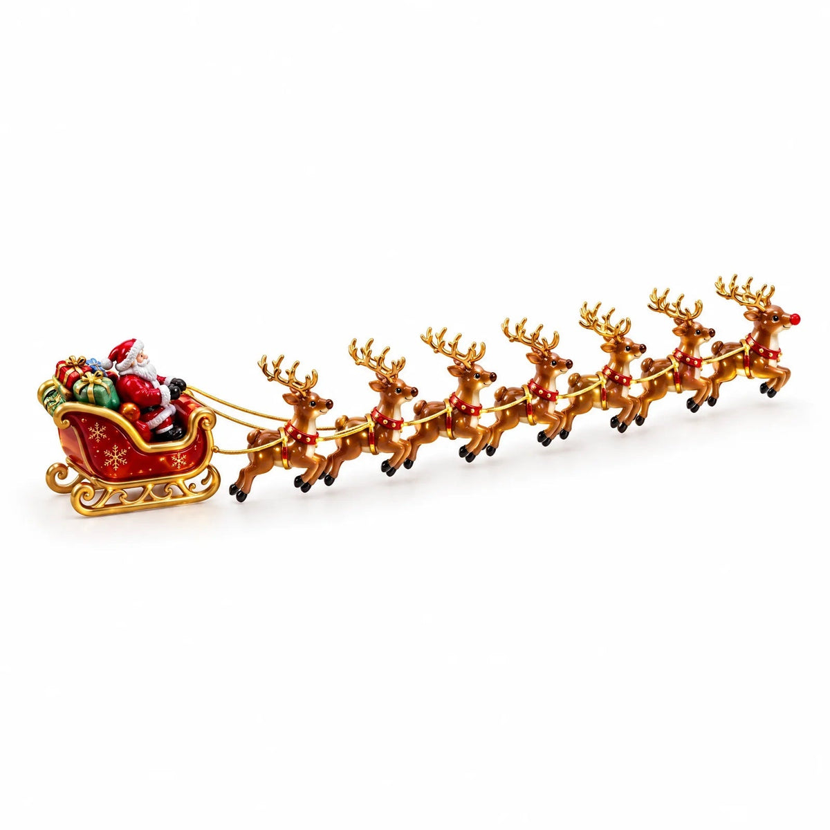 Santa's Sleigh Team kit: Santa in a lit sleigh with a team of reindeer